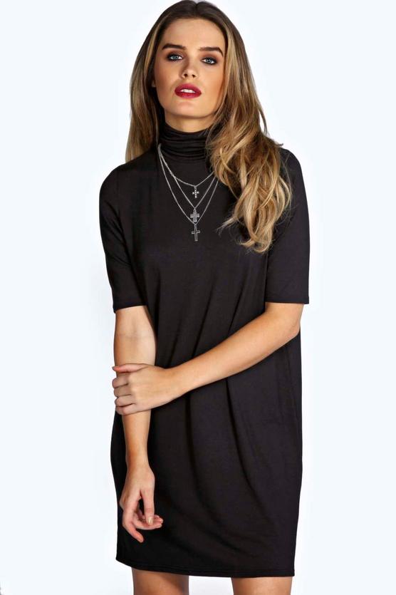 Debi Turtle Neck T Shirt Dress